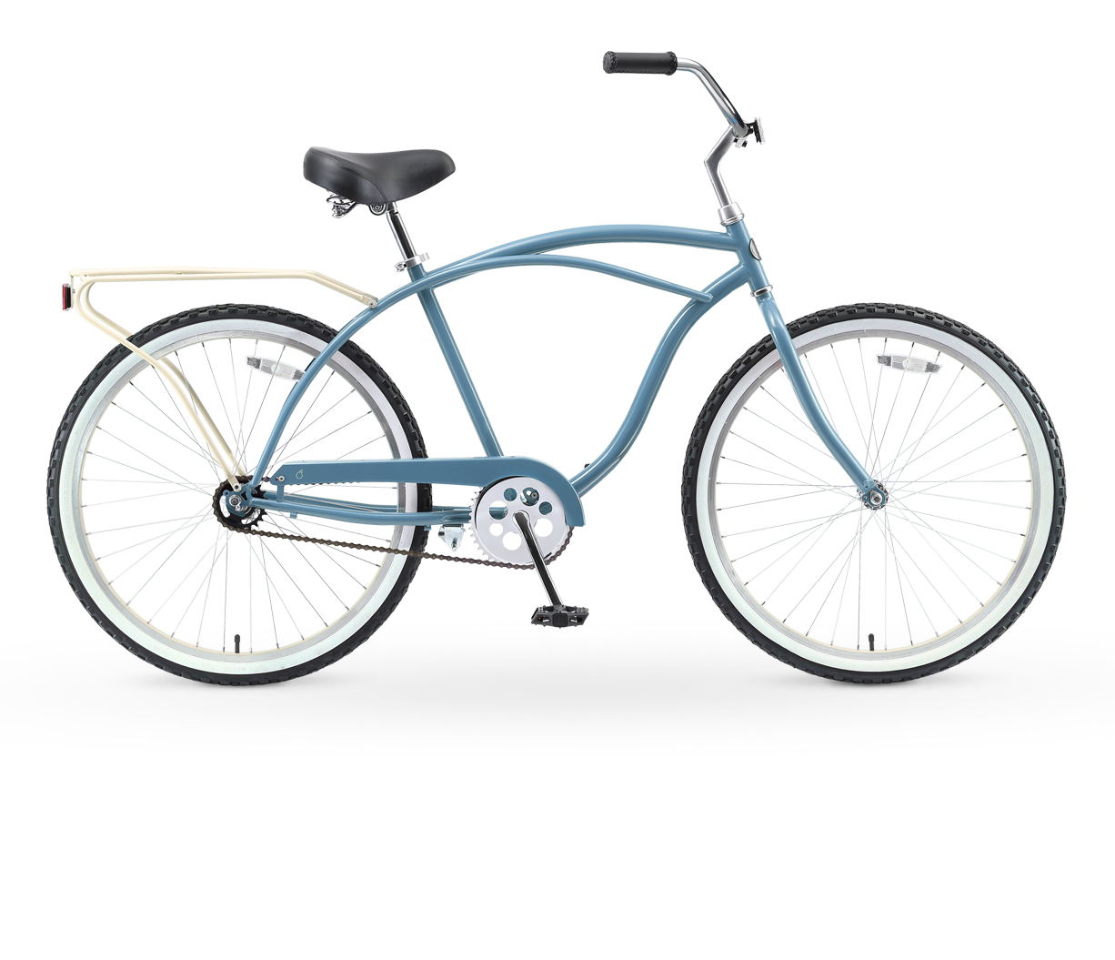 sixthreezero NEW Around the Block Men's 26" Single Speed Beach Cruiser Bicycle with Rear Rack