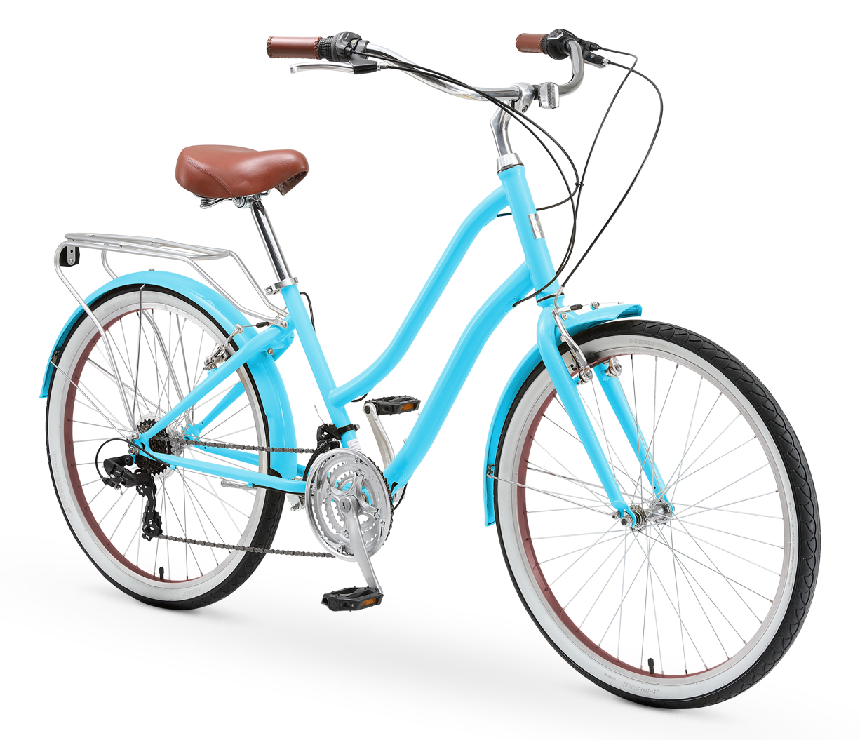 sixthreezero EVRYjourney Women's 26" 21 Speed Steel Step-Through Touring Hybrid Bicycle
