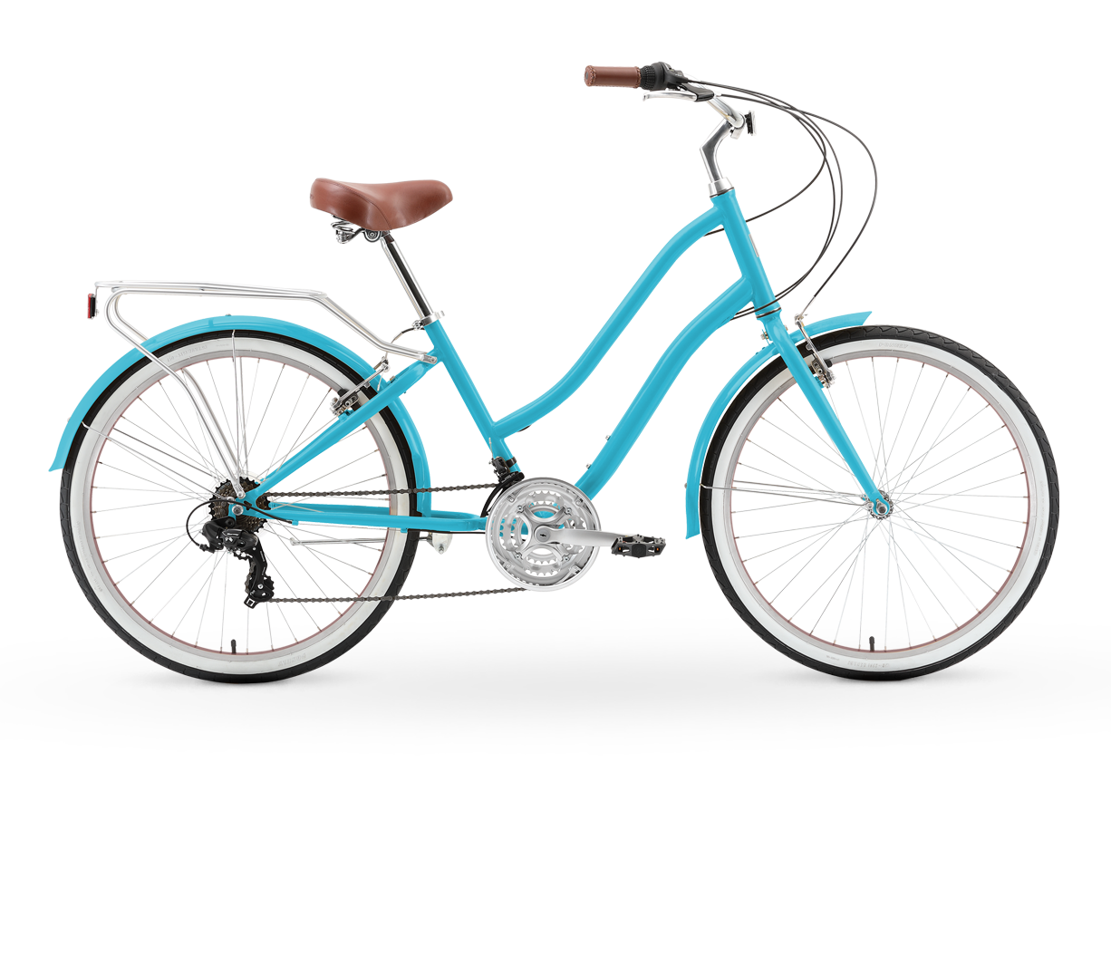 sixthreezero EVRYjourney Women's 26" 21 Speed Steel Step-Through Touring Hybrid Bicycle