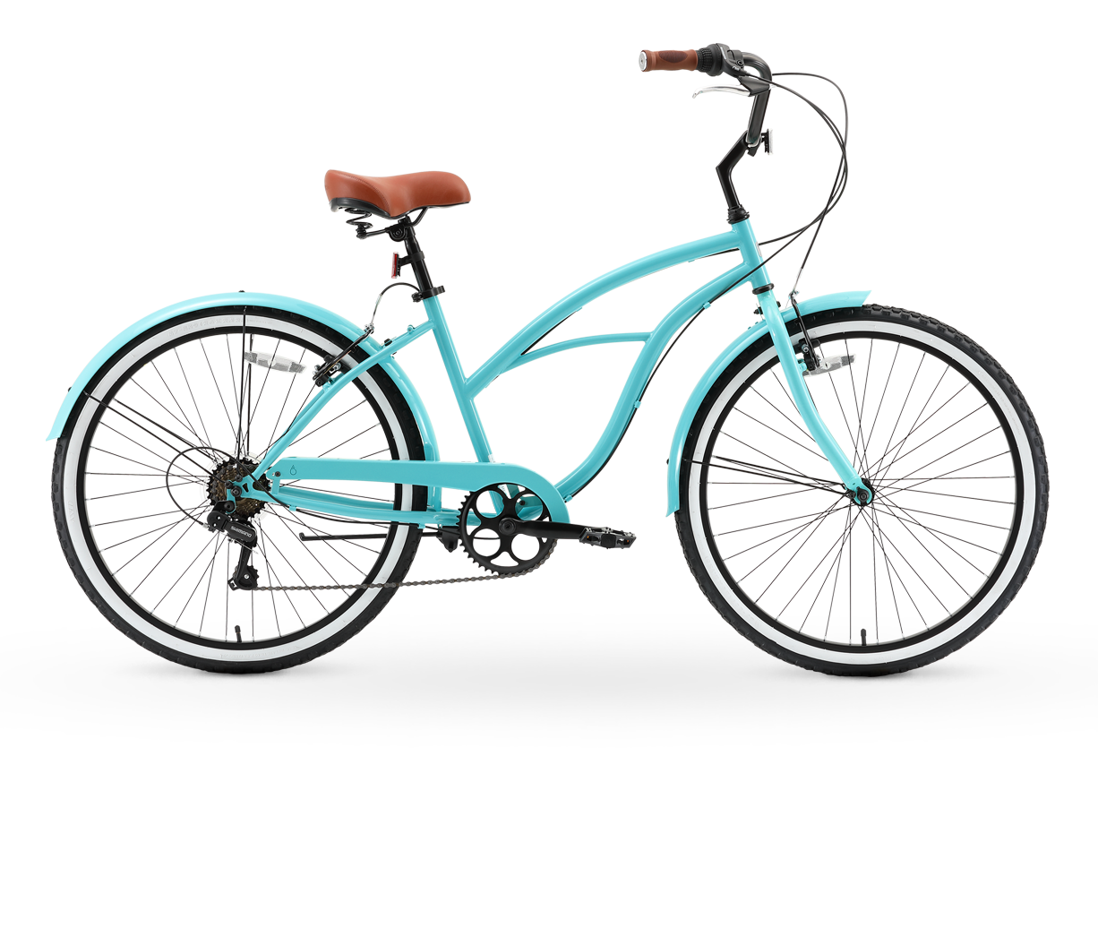 sixthreezero Around the Block Women's Casual 7-Speed Beach Cruiser Bicycle