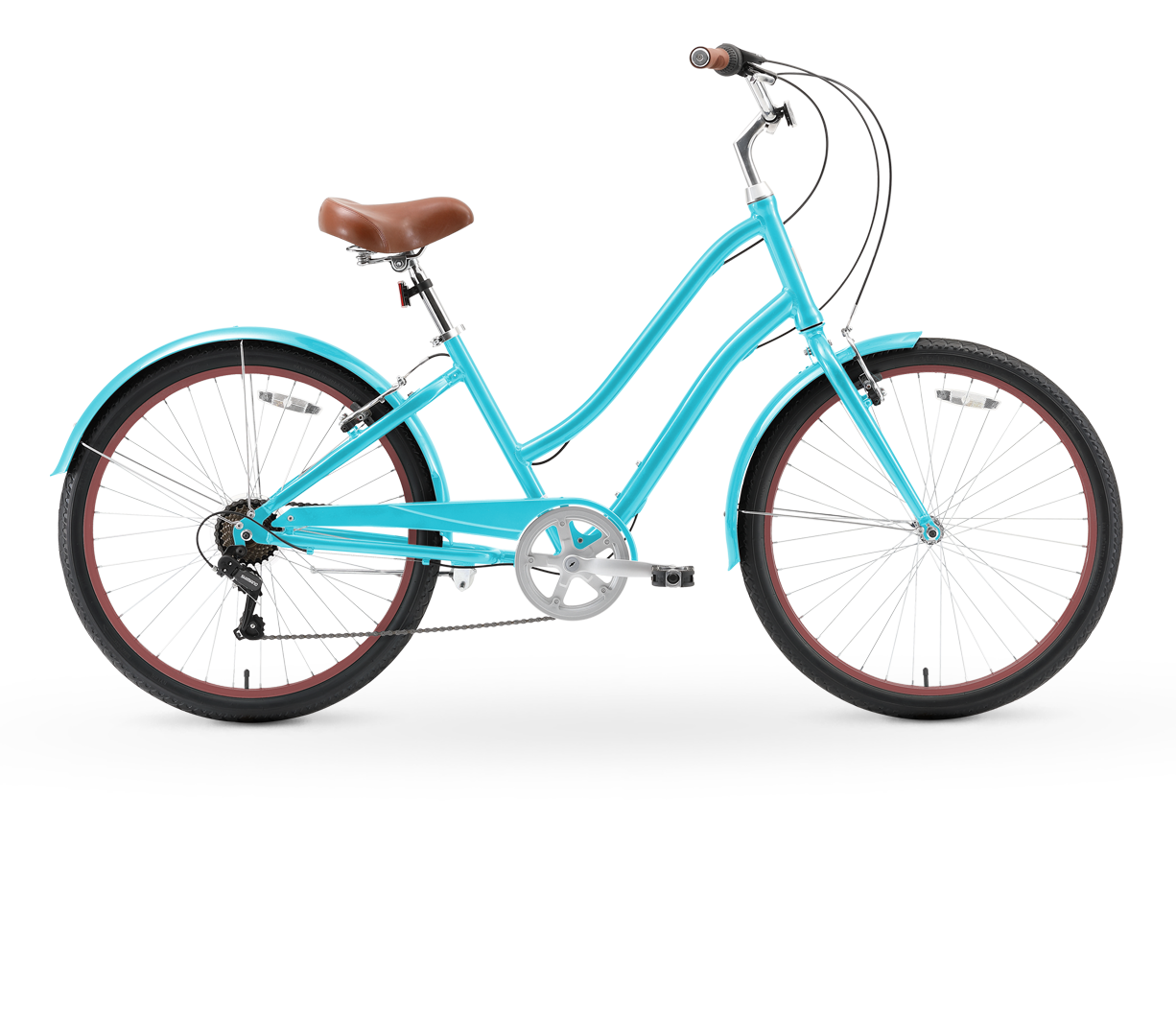 sixthreezero EVRYjourney Women's Casual Edition 26" 7-Speed Step-Through Touring Hybrid Bicycle