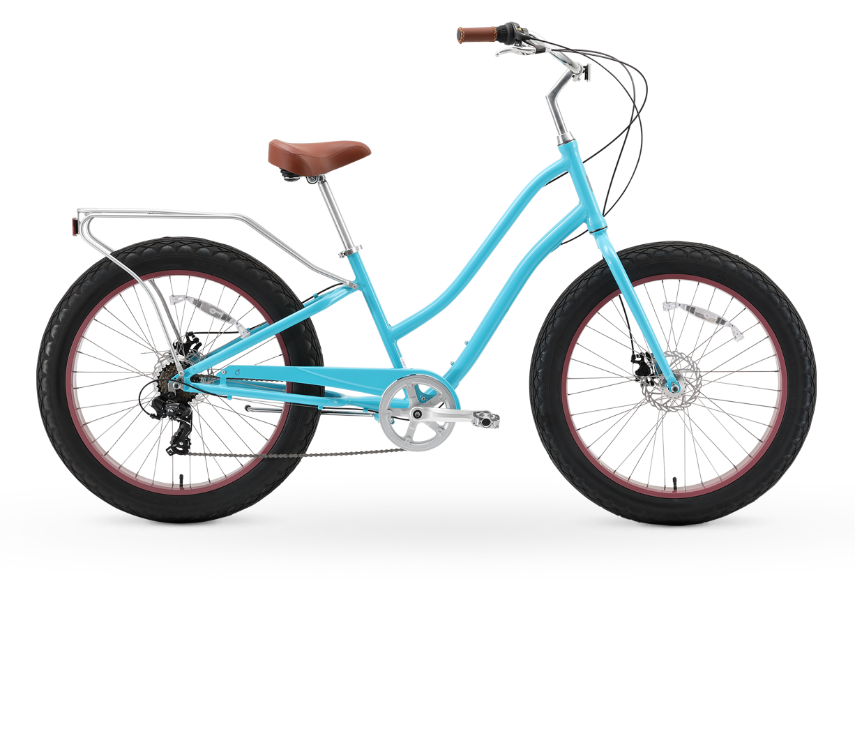 sixthreezero EVRYjourney Women's 26" FAT Tire 7-Speed Step-Through Touring Hybrid Bicycle