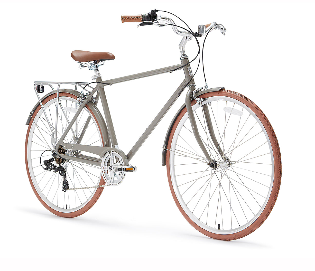 sixthreezero Ride in the Park Men's 7 Speed Touring City Bike with Rear Rack